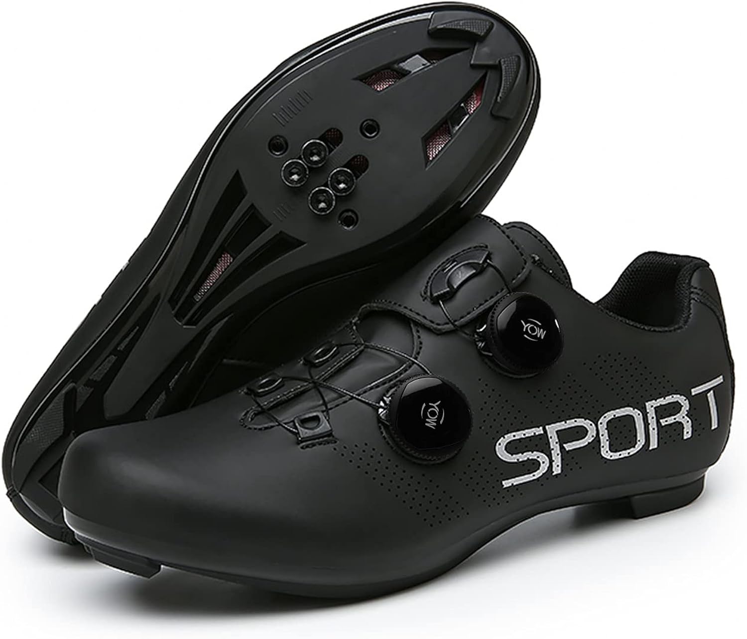  | Scurtain Unisex Mens Womens Road Bike Cycling Shoes Riding Shoes with Compatible Cleat Peloton Shoe with SPD and Delta for Men Women Lock Pedal Bike Shoes Indoor Outdoor | Cycling