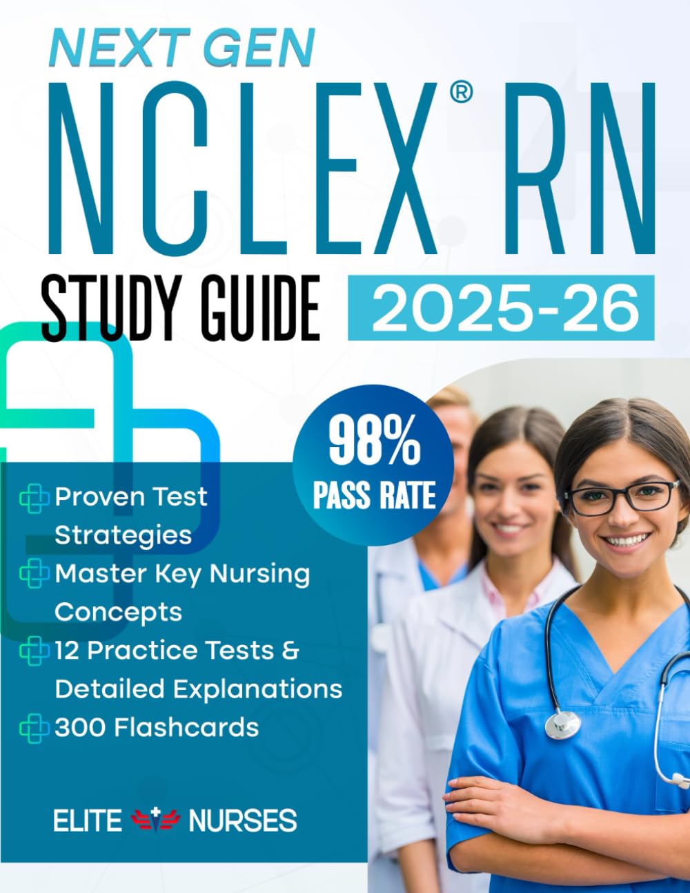 Photo 1 of Next Gen NCLEX-RN® Study Guide: The Most Comprehensive Book with 12 Practice Tests, 1800+ Test Questions Fully Explained + Insider Tips & Tricks + Proven Strategies to Ace the Exam on Your First Try