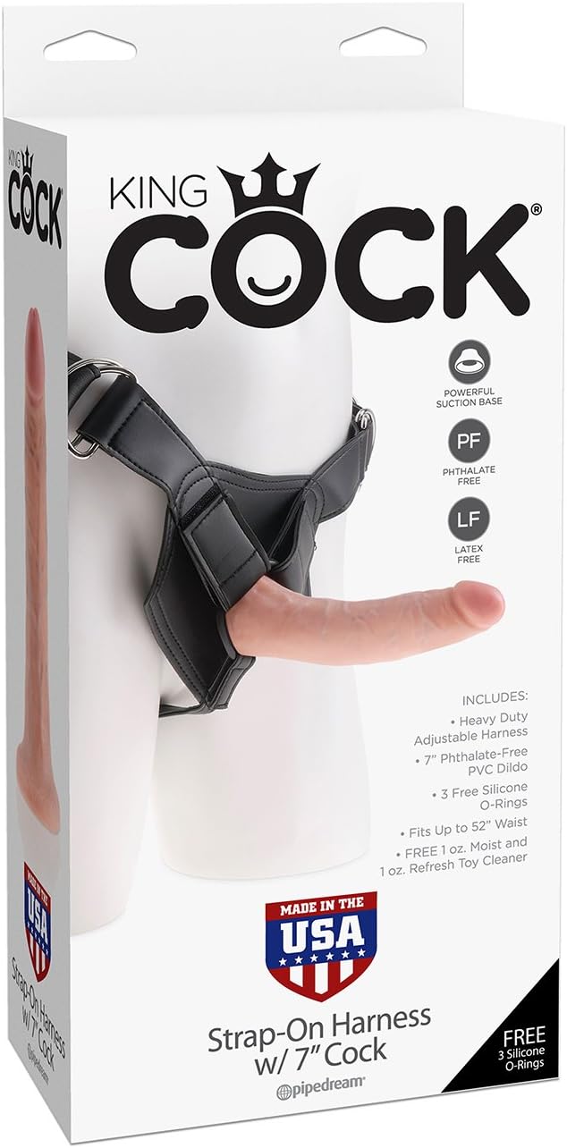 King Cock King Cock Strap On Harness with Cock Flesh 6in - Image 3