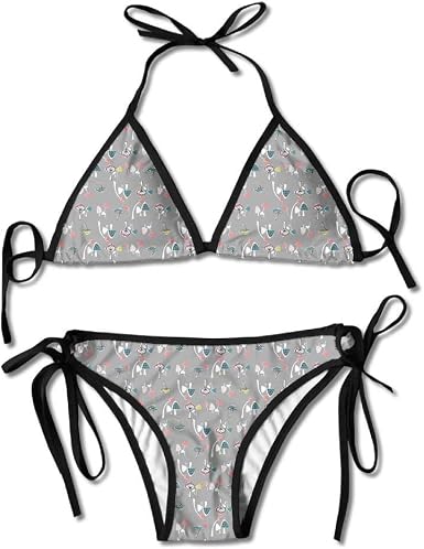 Women S Drawing Cartoon Mushroom Sexy Bikini Swimwear Swimsuit Bathing Beach Swimming Suit Amazon Co Uk Clothing