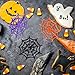 Boao 12 Pieces Halloween Spider Web Napkin Rings Set, Spooky Design Metal Napkin Holder for Halloween Costume Theme Party Supplies, Accessories, Table Decorations, 3 Colors