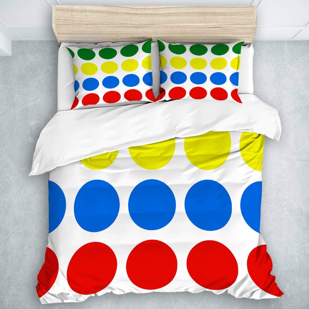 MOASTORY 3 Piece Duvet Cover Set, Twister, Coverlet Set for Teens Boys Children, Queen Size