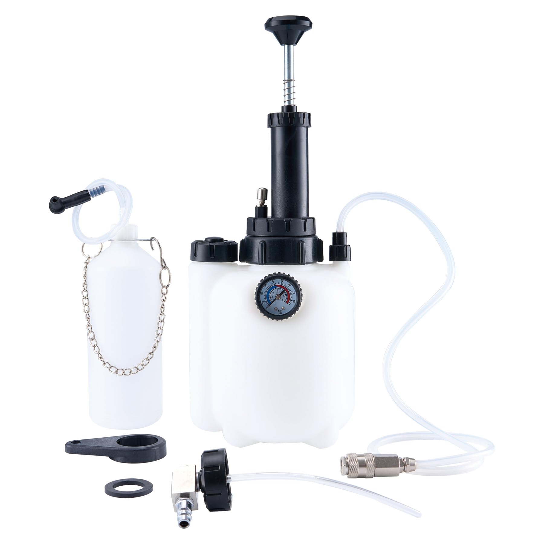 Photo 1 of KOOPOOL 3L Brake Bleeder Kit, Brake Bleeder Vacuum Pump Kit with 1L Brake Bleed Bottle, Brake Fluid Bleeder Kit with 45mm Cylinder Adapter for Multiple Vehicle Models