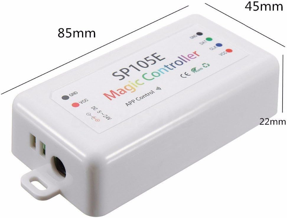 VIPMOON DC 5V-24V SP105E Wireless Bluetooth LED Controller, Magic Dream Colour Controller, iOS/Android App Control - Image 4