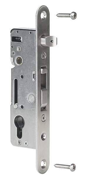 Zaundirekt Locinox Einsteckschloß mit 35mm Dornmass Aluminium/Holz