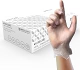 Unigloves Unicare Clear Vinyl GS0065 Extra Large Gloves 100 Pack view 1