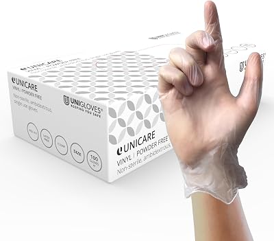 Unigloves Unicare Clear Vinyl GS0065 Extra Large Gloves 100 Pack