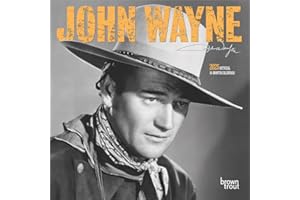 John Wayne OFFICIAL | 2025 7 x 14 Inch Monthly Mini Wall Calendar | BrownTrout | USA American Actor Celebrity Duke