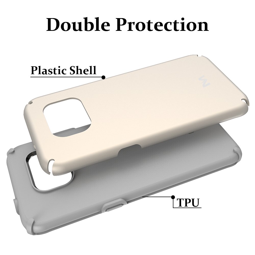 S7 Case, Galaxy S7 Case, MagicSky Slim Corner Protection Shock Absorption Hybrid Dual Layer Armor Defender Protective Case Cover for Samsung Galaxy S7 (Gold)