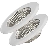 KUFUNG Sink Strainer, Basket Stainless Steel Bathroom Sink, Utility, Slop, Kitchen and Lavatory Sink Drain Strainer Hair Catcher (2.75 inch)…