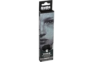 SoHo Urban Artist Vine Charcoal - Drawing Charcoal for Artists, Students, Blending, Live Figure Drawing, & More! - [Black - Soft - 4 Pack]