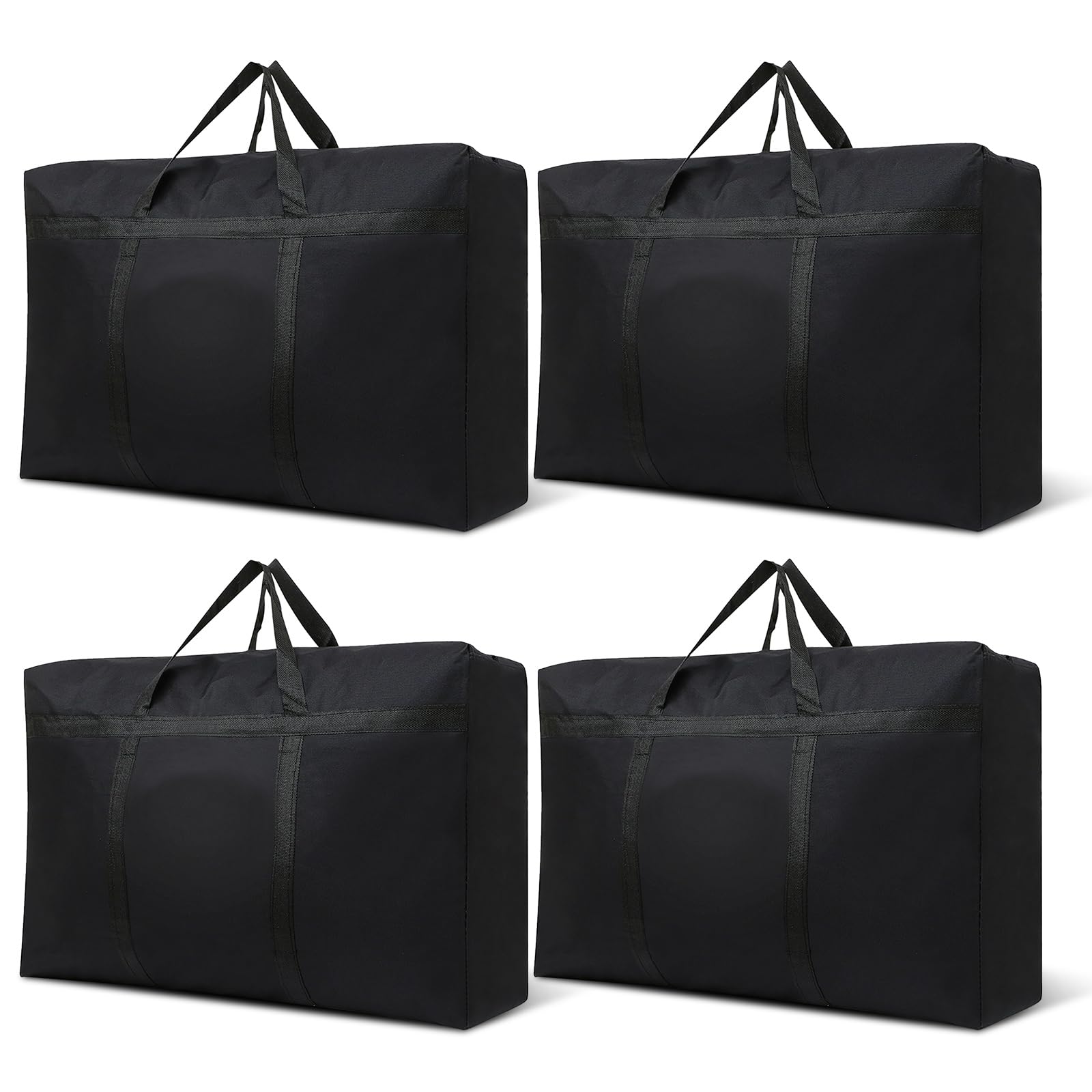 YOUNTHYE 4 Pack Large Storage Bags, 180L Moving Bags Extra Large Strong Storage Bags for Clothes, 600D Oxford Duvet Storage Bag with Zips for Under Bed Storage