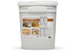 Nutristore Emergency Buckets | Premium Freeze-Dried Meats | 25-Year Shelf Life | Made in USA | Emergency Survival Food Supply | 60 Large Servings