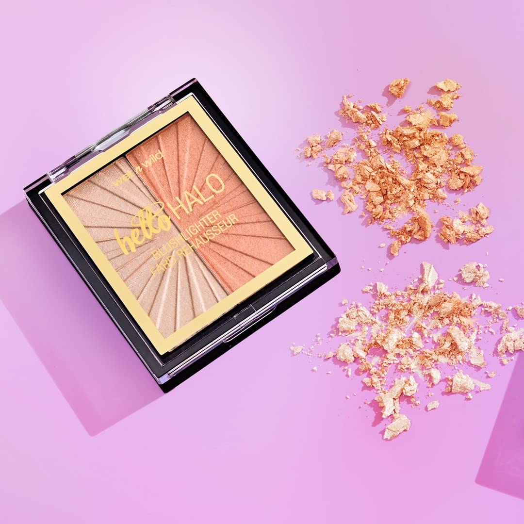 Wet n Wild MegaGlo Blushlighter, Blendable Blush & Highlighter Set, Shimmery Metallic Finish, Highlight Bling