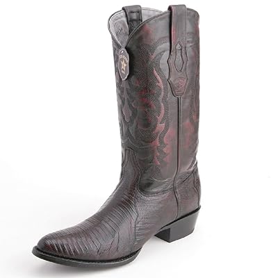 LOS ALTOS Mens Tegu Lizard Round Toe Western Cowboy Cameroon Ubuy