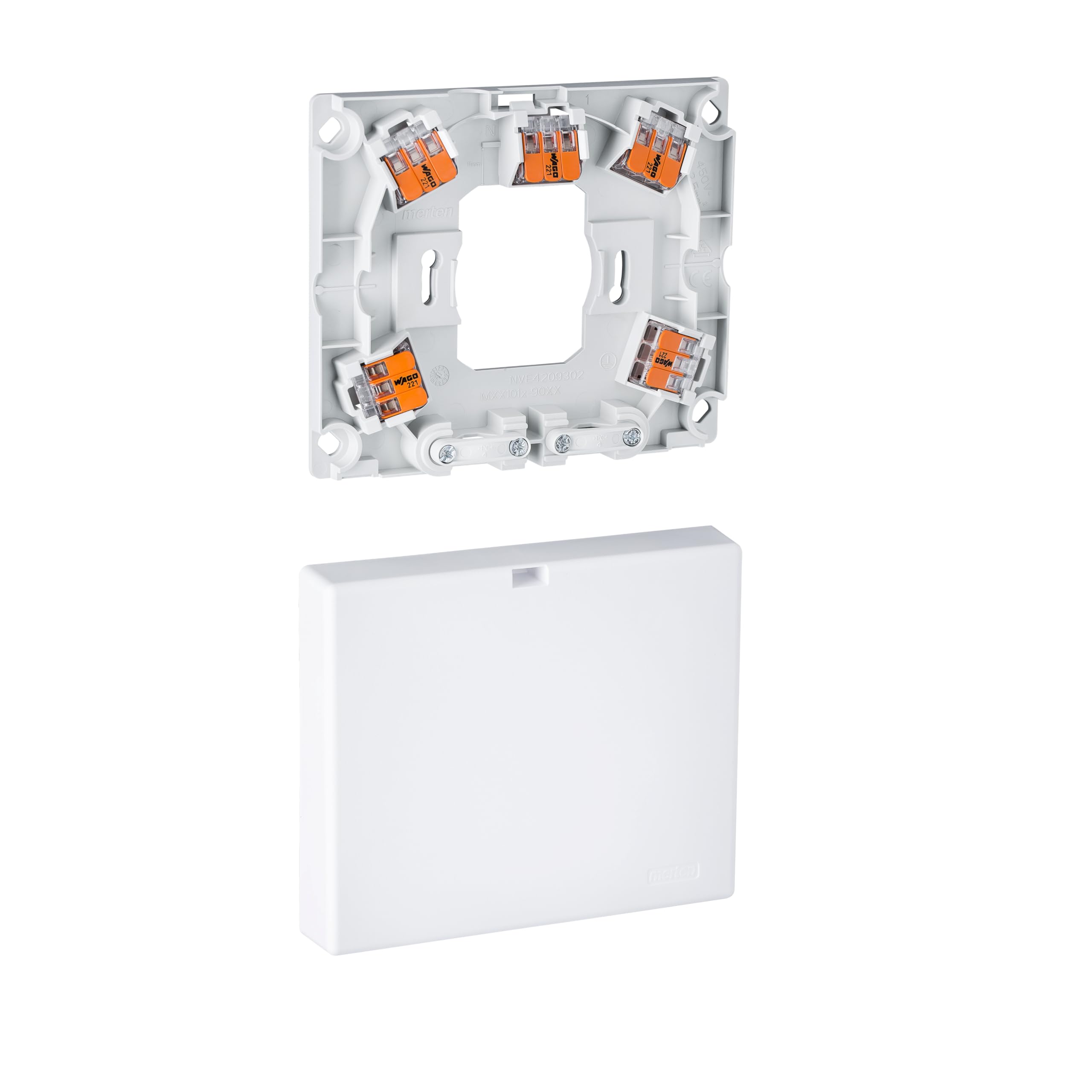Schneider Electric Merten Cooker Connection and Device Connection Box MEG1011-9019 AP with 2 Outputs and Plug-In Terminals Polar White Green Premium Product