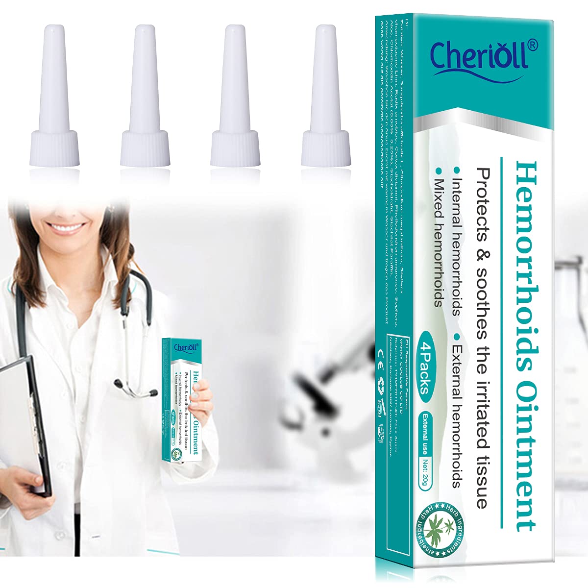 Cream, Gel, 4PC, 4 * 20g