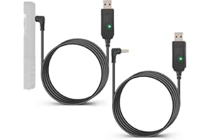 Anina 2PCS USB Car Charger Cable for Baofeng Battery UV-5R UV-82 UV-S9/9S DC 5V to 8.4V USB Power Cord Compatible with BTECH BL-5L BF BL-5L BL-8 3800mAh Batteries for Two Way Radios