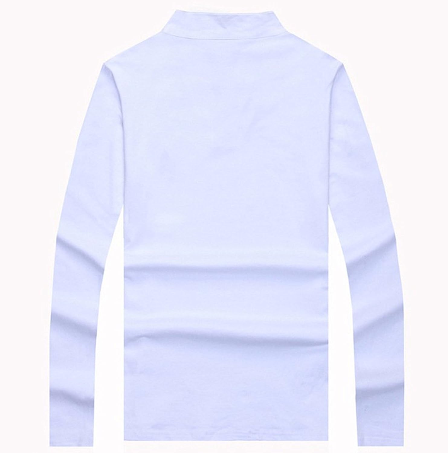 lionroar men's cotton long sleeve chinese collar polo neck t-shirt for men