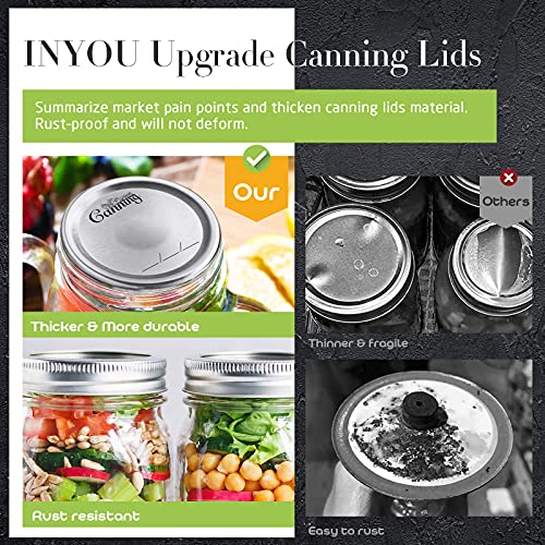 Canning Lids 100 Count, Regular Mouth Mason Jar Lids for Ball, Kerr