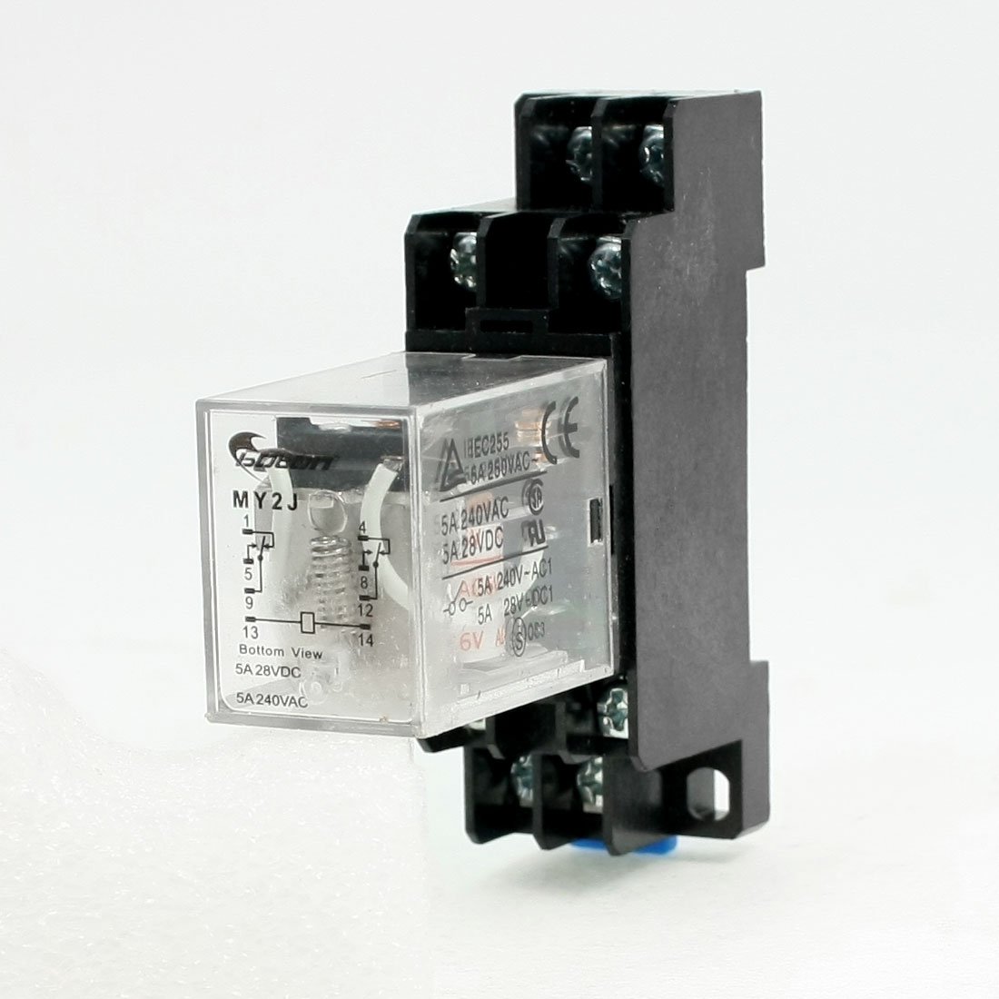 uxcell MY2J AC 6V Coil General Purpose Relay DPDT 8 Pin 5A 240VAC/28VDC w Socket Base