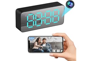 Kestanlora Hidden Camera Clock,Spy Camera,WiFi Hidden Cameras,HD 1080P Wireless Small Camera with Night Vision Cameras for Home Security Secret Nanny Cam with Video Indoor