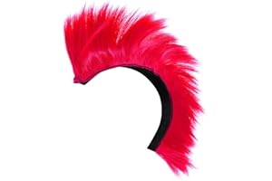 SHINEOFI Mohawk Wig Decorative Hairpiece for Party Supplies, Cosplay Dress Up, Dancing Performance, Fun Photo Prop - Red
