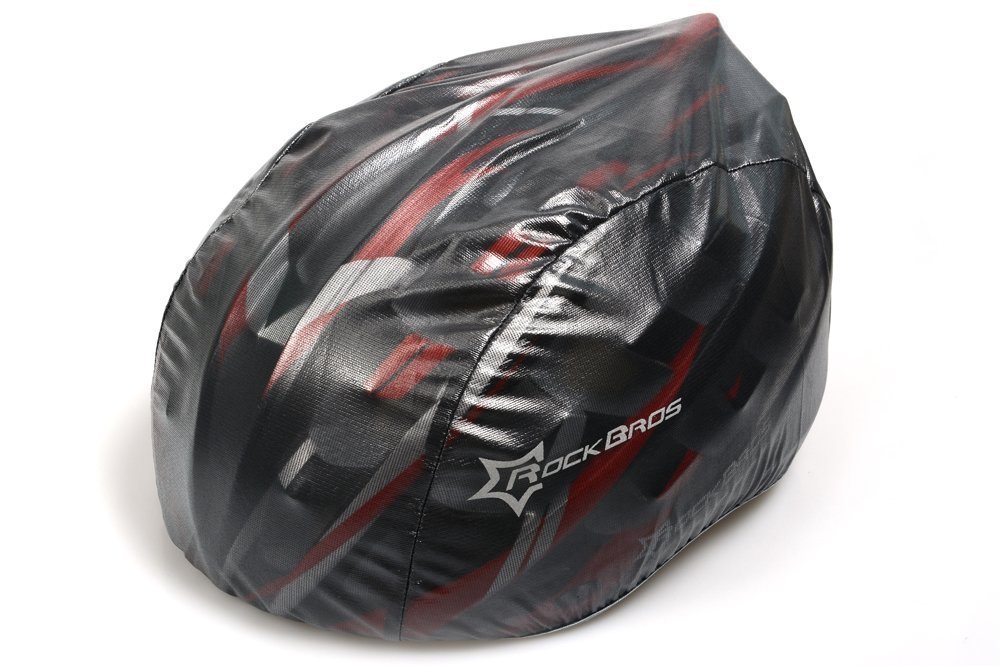 HYSENM Professional Road Cycling Waterproof Dustproof Windproof Reflective Helmet Cover, black