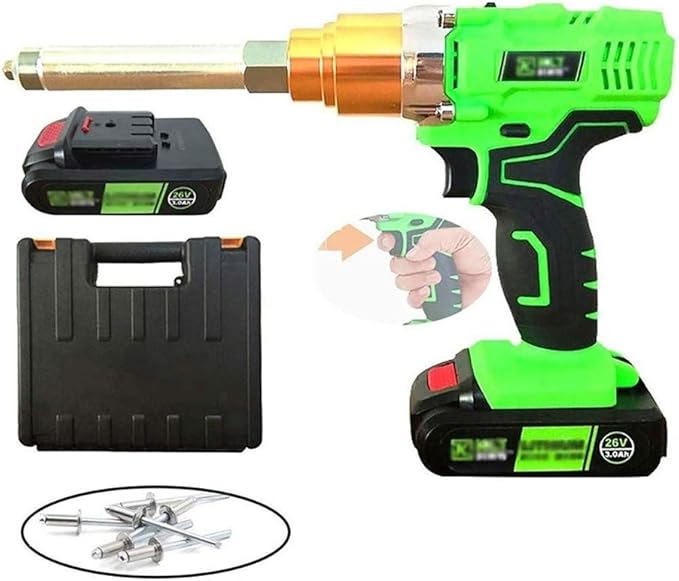 AGFXN Electric Rivet Gun, 26v Portable Cordless Charging