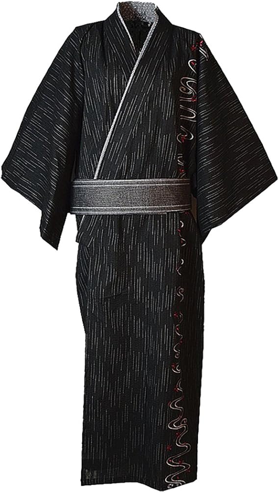 MAYSONG Men's Japanese Yukata Japanese Kimono Home Robe