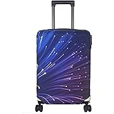 Explore Land Travel Luggage Cover Suitcase Protector Fits 27-30 Inch Case (Fireworks, L)
