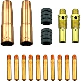 WeldingCity MIG Welding Gun Accessory Kit (.035") Contact Tip-Gas Nozzle-Gas Diffuser-Nozzle Adapter for Lincoln Magnum 200/250 and Tweco #2 180-250 Amp
