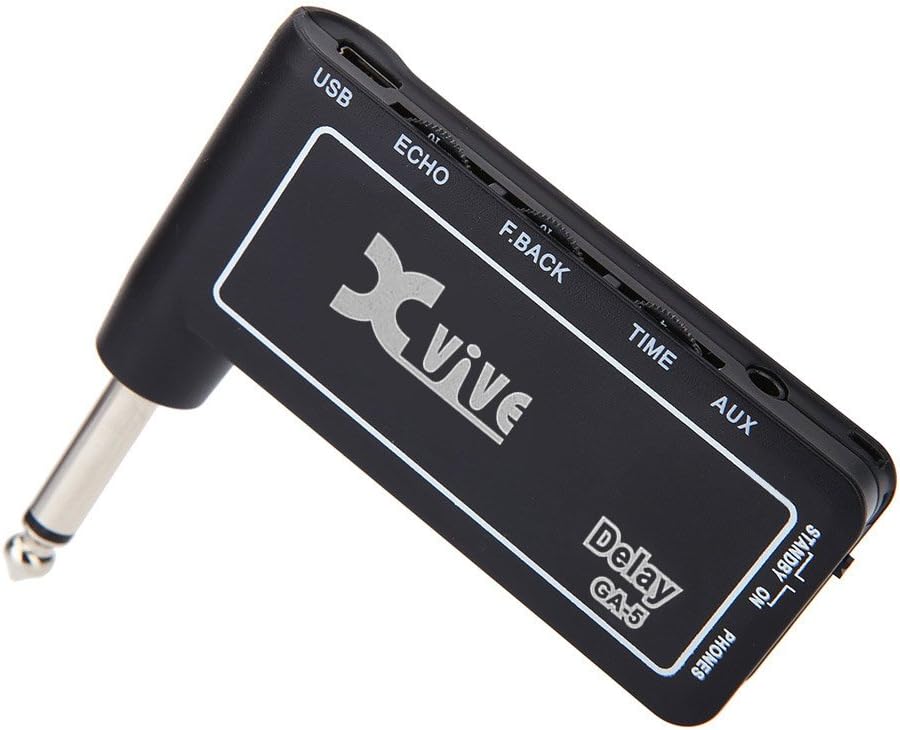 Electric Guitar Headphone Amplifier, Mini Rechargeable USB Guitar Plug