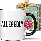 Koouyiedy Allegedly Mug, Allegedly Gift for Men Women, Lawyer, Future Lawyer, Law Student Lawyer Appreciation Gifts for Birthday, Christmas, White Coffee Mug 11OZ