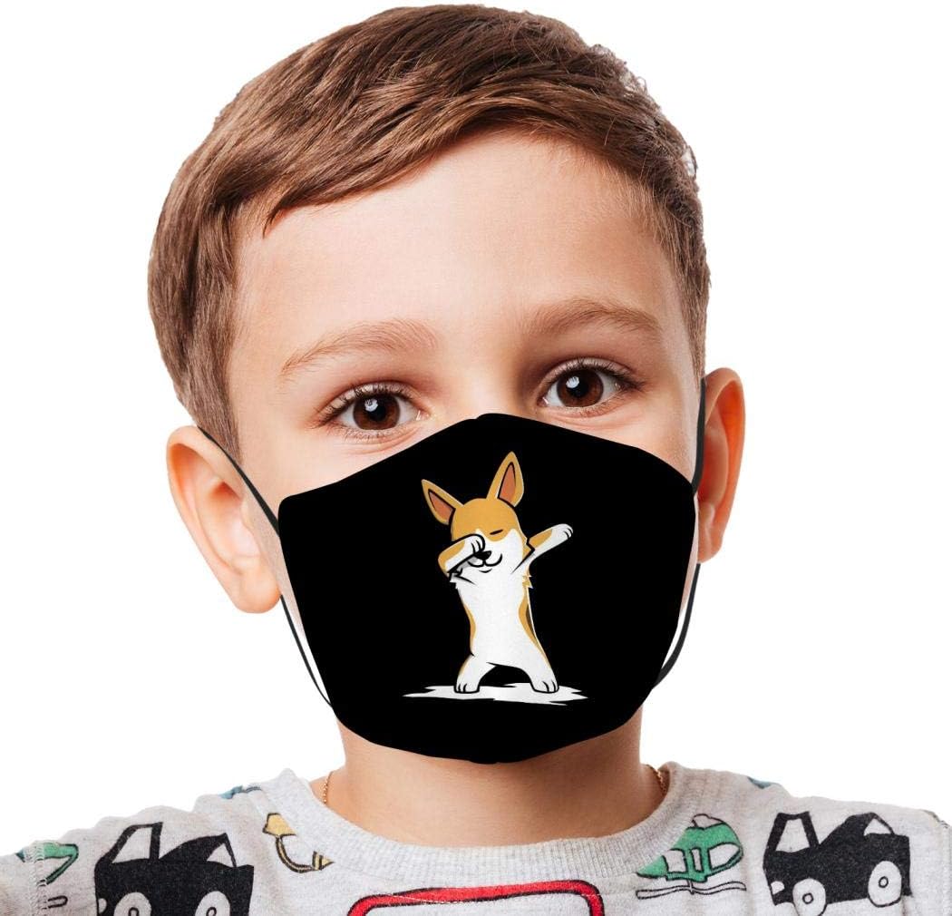 Amazon Com 479 Popcorn Windproof Anti Pollution Face Funny Dabbing Corgi Shields Dust Scarf Washable And Reusable Bandanas Headbands Headwea For Girl And Boy Home Kitchen