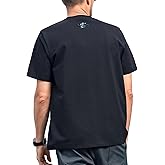 ZVX Men's Print T Shirts Soft Comfortable Classic Top Black Medium