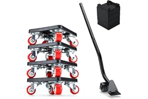 Insdawn Furniture Sliders,Furniture Dolly for Moving Dolly with 4 Wheels & Furniture Lifter, 600Lbs Load Capacity, 360° Rotation Wheels for Moving Heavy Duty Sofa,M-size,4 packs