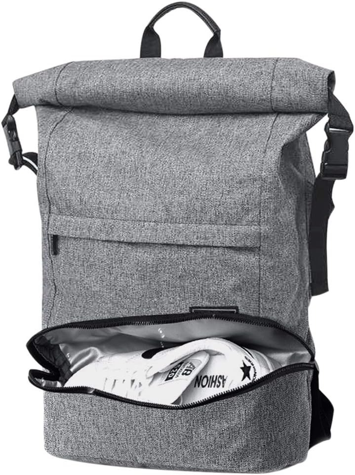 Travel Gym Backpack, Laptop Rucksack Sports School Daypack - Gray