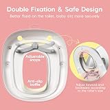 Maliton Toddler Toilet Seat with 2 Step Stool Pink | Anti-Slip Handles Splash view 7