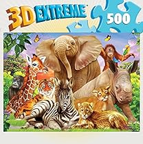 MasterPieces 3D Extreme Lenticular Portrait Pals Jigsaw Puzzle, 500-Piece