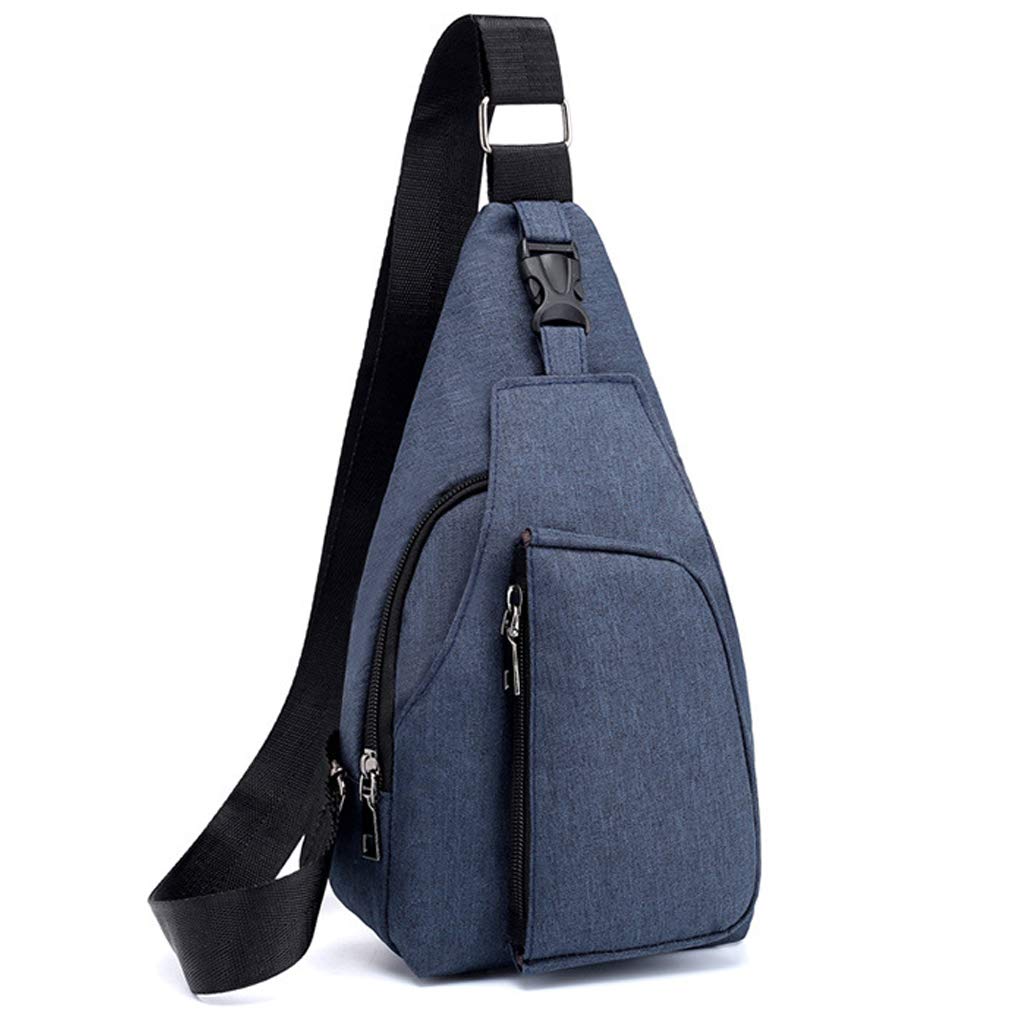 Sleeping forest Sling Bag Gadgets Travel Small Backpacks for men sport Shoulder Bag Oxford Cloth Cross Body Bag Multifunction Durable Leisure Small Rucksack for Woman Practical School Open pocket Blue