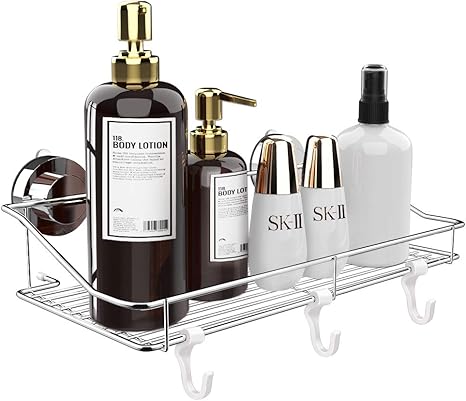 Amazon 浴室用ラック 強力 吸盤 お風呂の壁に ステンレス シャワーラック 一年保証付き 浴室用ラック ホーム キッチン オンライン通販