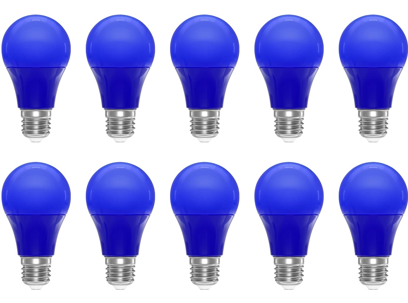ZFQ Blue E27 LED Light Bulb A60 Edison Screw Bulb,3W A60 Coloured Lighting Bulbs E27 Blue Filament Lamp, Equivalent 30W Incandescent Bulb, for Home Party Bar Christmas Decoration Lighting (10-Pack)