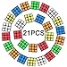 Mini Cube, 21 Pack Mini Cubes, Party Puzzle Toy, Magic Cube Eco-Friendly Material with Vivid Colors, Party Favor School Supplies Party Puzzle Game