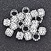 Lychee Women Dreadlocks Beads Rhinestone Hair Ring Decoration Braiding Hair Braid Cuff Clip