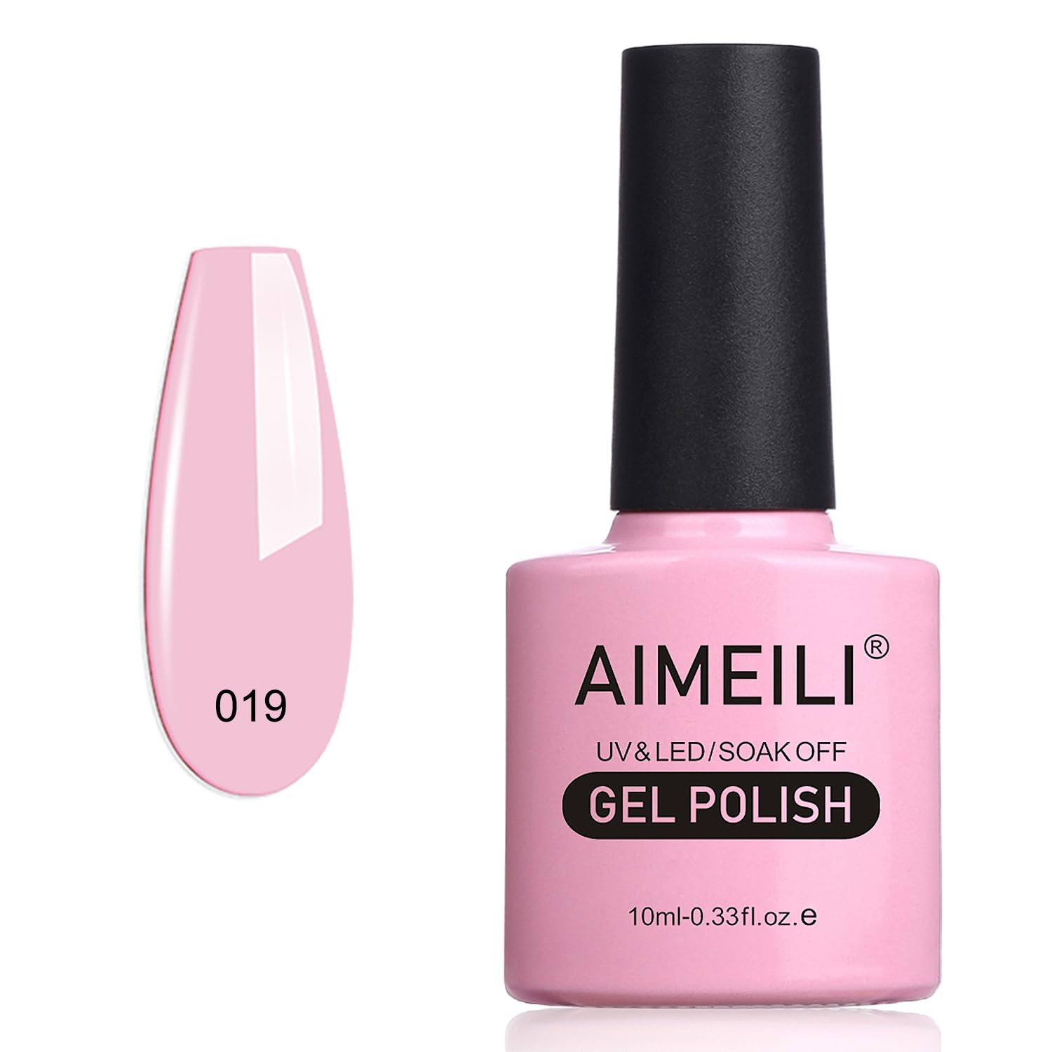 AIMEILI Pink Nail Polish Soak Off UV LED Nude Pink Gel Varnish 10 ml - Cake Pop (019) — image 1
