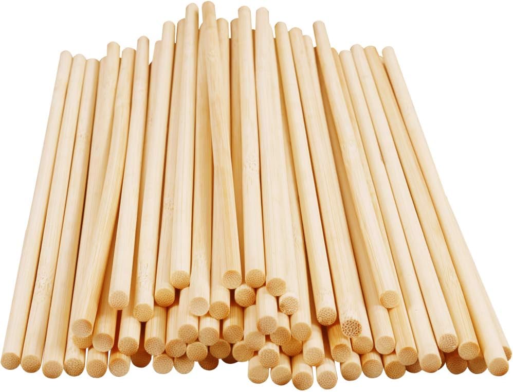 Nabance 60PCS 30CM Long Bamboo Dowel Rods Bamboo Craft Sticks for DIY