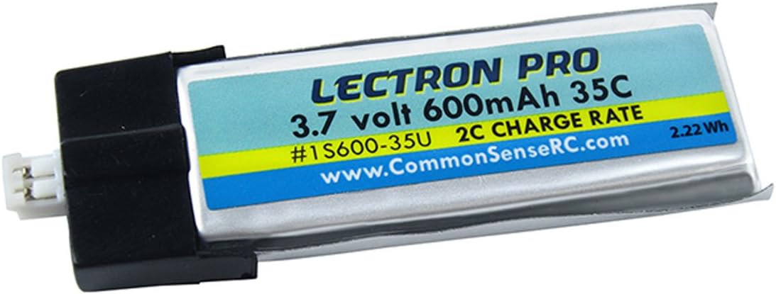 Get RC Lectron 1S600-35U 600mAh 1S 3.7V 35C LiPo Pack w/ UMX Connector : Glimpse FPV