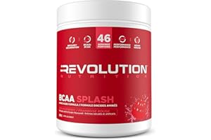 Revolution Nutrition, BCAA Splash, BCAA Powder, Vegan Formula, Zero Calorie, Lactose Free, Post Workout, 7100 Mg of Branched 