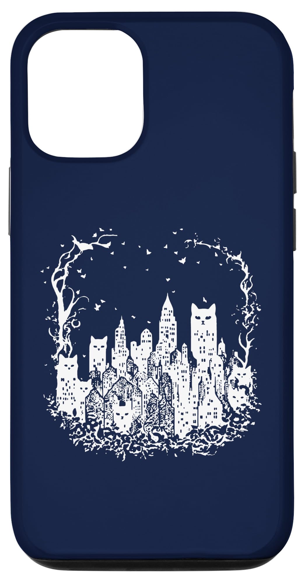 iPhone 15 Pro Cat Town Surreal Cat High Rise Funny Cats Case